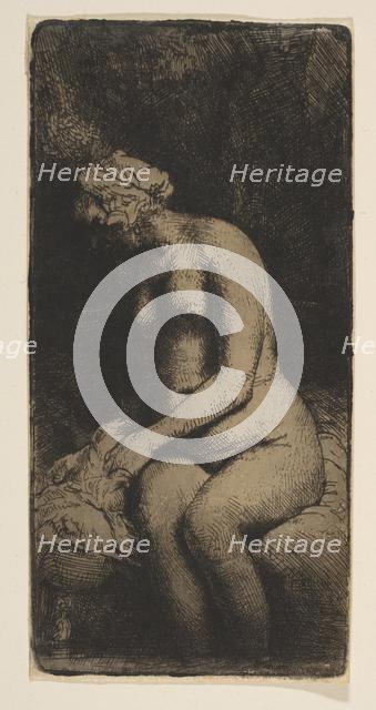 Woman Bathing Her Feet at a Brook, 1658. Creator: Rembrandt Harmensz van Rijn.