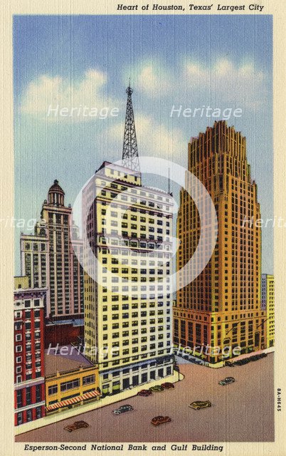 'Heart of Houston, Texas' largest city', USA, 1938. Artist: Unknown