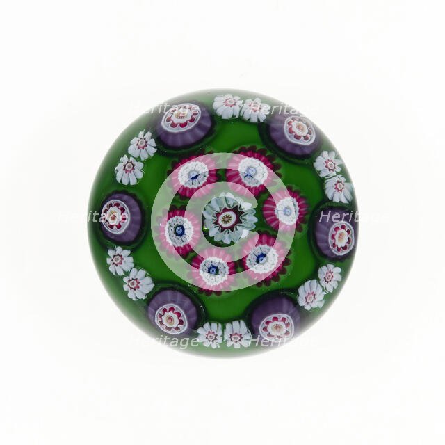 Paperweight, Clichy, c. 1845-60. Creator: Clichy Glassworks.