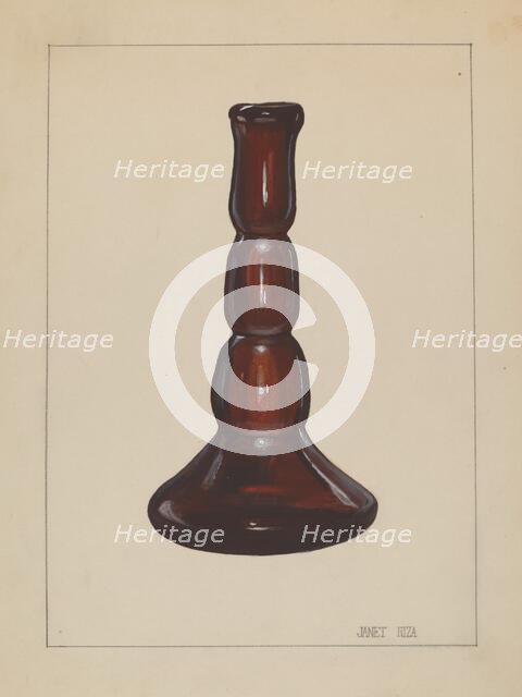 Candlestick, c. 1937. Creator: Janet Riza.