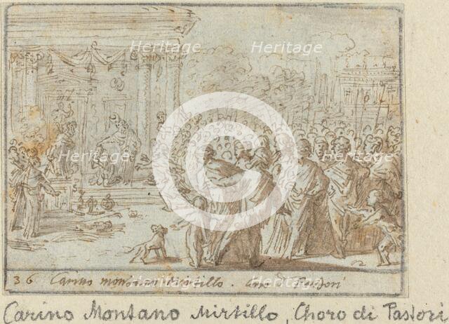 Chorus of Shepherds: Carino, Montano and Mirtillo, 1640. Creator: Johann Wilhelm Baur.