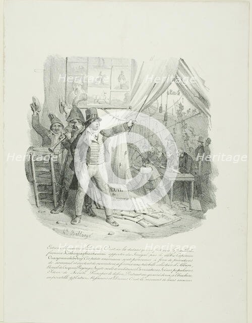 Come in, Ladies and Gentlemen, Inside you'll see the Famous Lithographantoccini Family...F..., 1824. Creators: Hippolyte Bellangé, François le Villain.