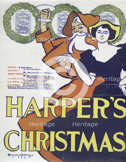 Harper's Christmas..., c1895. Creator: Edward Penfield.