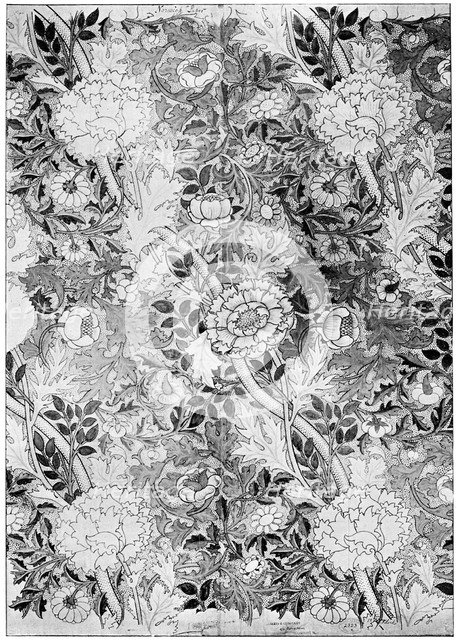 Norwich pattern wallpaper, 1889 (1934).Artist: William Morris