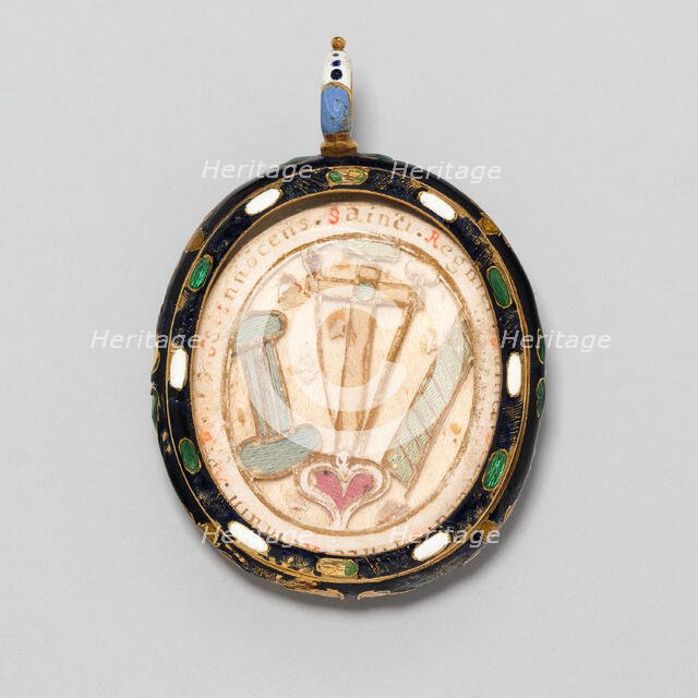 Double-Sided Pendant with Instruments of the Passion and Emblem of a Confraternity, 18th century. Creator: Unknown.