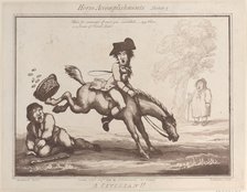 Horse Accomplishments, Sketch 7: A Civilian !!, August 1, 1799., August 1, 1799. Creator: Thomas Rowlandson.