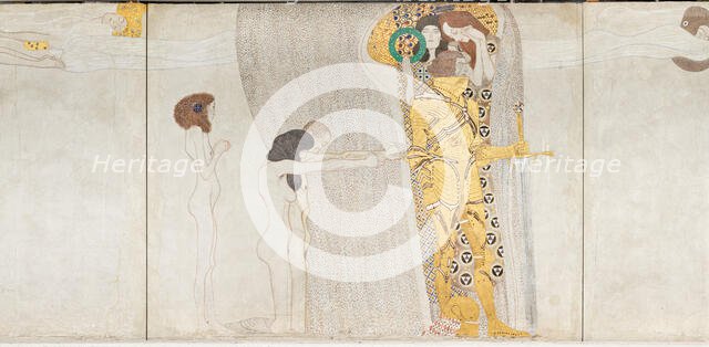 The Beethoven Frieze: Panel 3, 1901. Creator: Klimt, Gustav (1862-1918).