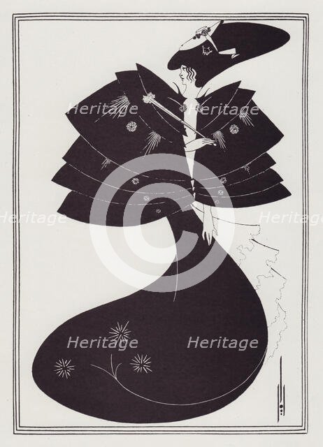 The Black Cape, 1893. Creator: Aubrey Beardsley.
