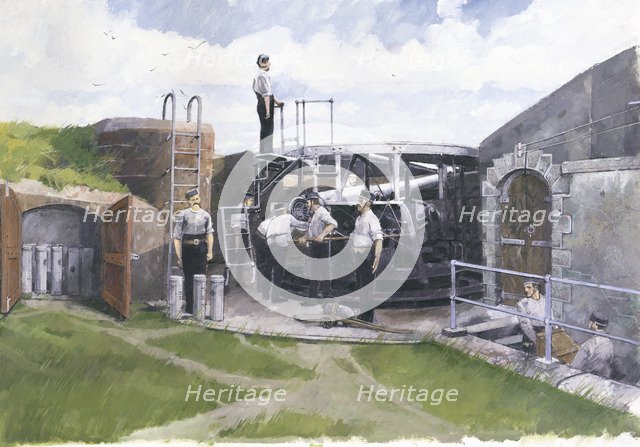 Cannon post, Pendennis Castle, Cornwall, 19th century, (1998). Artist: Ivan Lapper