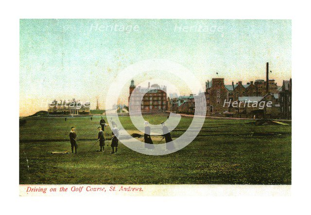 'Driving on the Golf Course, St. Andrews'. Artist: Unknown.