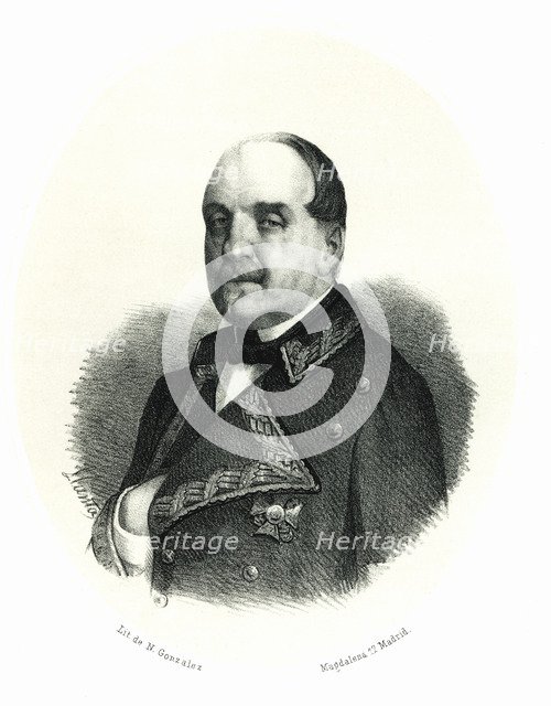 Leopoldo O'Donnell (1809-1867), general lieutenant in the army of Isabella II during the 1st Car…