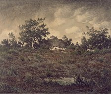 Landscape with Cottage, c1865. Creator: Theodore Rousseau.