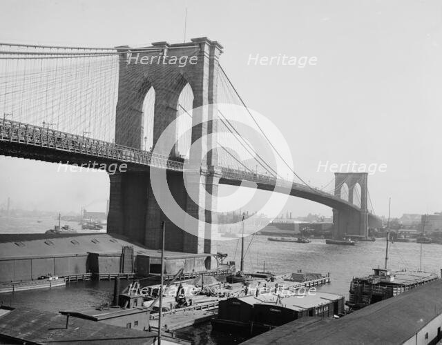 Brooklyn Bridge, New York, N.Y., ca 1900. Creator: Unknown.