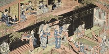 Crowds at Ryogoku, c1820. Creator: Utagawa Kuniyasu.