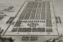 A Roman camp at the time of the Roman invasion of Spain, 1852.  Creator: Antonio Roca Sallent.