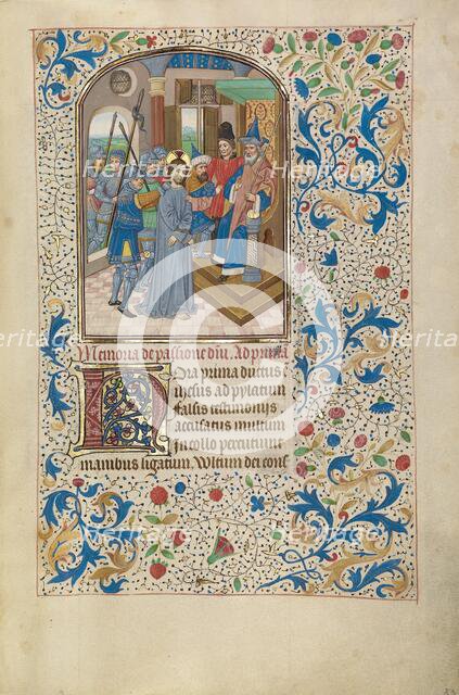 Christ before Pilate; Arenberg Hours, early 1460s. Creator: Willem Vrelant.