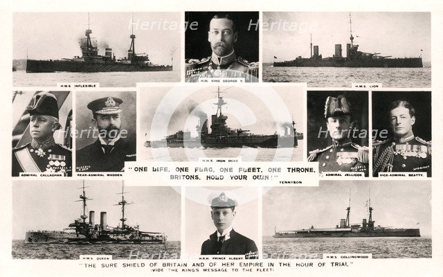 'One Life, One Flag, One Fleet, One Throne, Britons, Hold Your Own!', early 20th century. Artist: Unknown