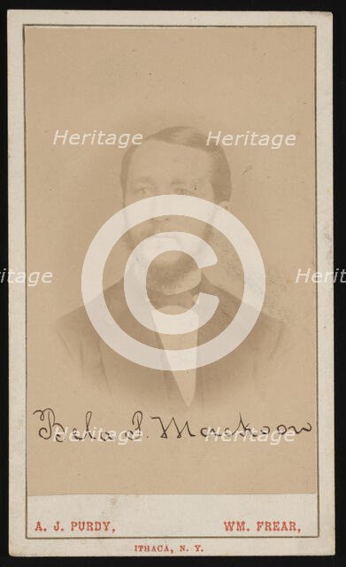 Portrait of Bela P. Mackoon (1840-1899), Circa 1870s. Creator: Purdy & Frear.