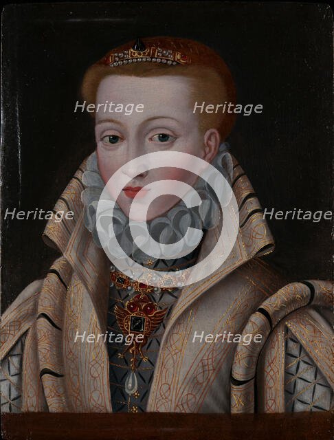 Portrait of Anna of Austria (1549-1580), Queen consort of Spain and Portugal, 2nd half of 16th cen. Creator: Anonymous.