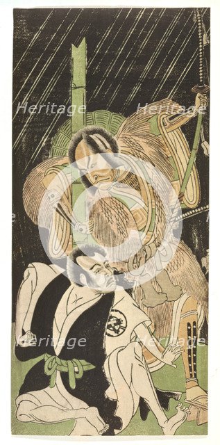 'Actors as Sumurai', 18th century. Artist: Shunshô