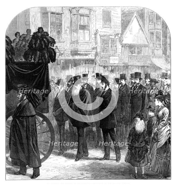 Dr. Livingstone's remains at Southampton: procession to the railway station, 1874. Creator: Unknown.