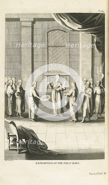 Redemption of the Firstborn Son, 1735-1739. Artist: Picart, Bernard (1673–1733)