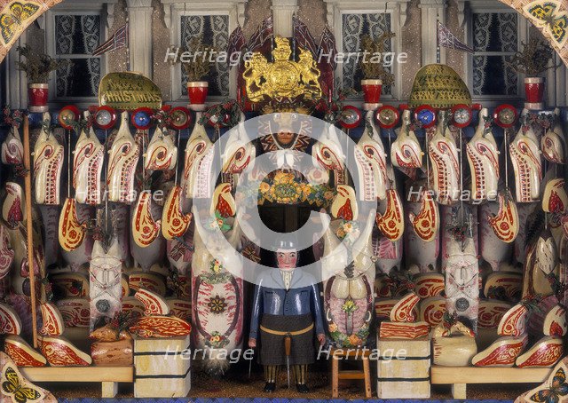 Model of a butcher's shop, c1880s. Artist: Unknown
