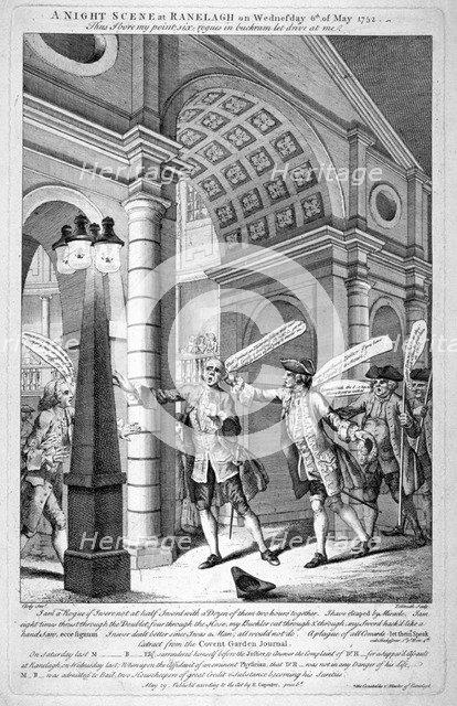 'A Night Scene at Ranelagh on Wednesday 6th of May 1752'.                                          Artist: Anon