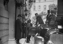 Italian Commission To U.S. - Marconi Leaving Car, 1917. Creator: Harris & Ewing.