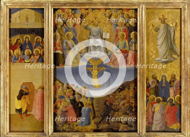 The Last Judgment (Triptych), ca 1447. Creator: Angelico, Fra Giovanni, da Fiesole (ca. 1400-1455).