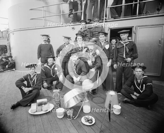 U.S.S. Oregon, berth deck cooks, between 1896 and 1901. Creator: Unknown.