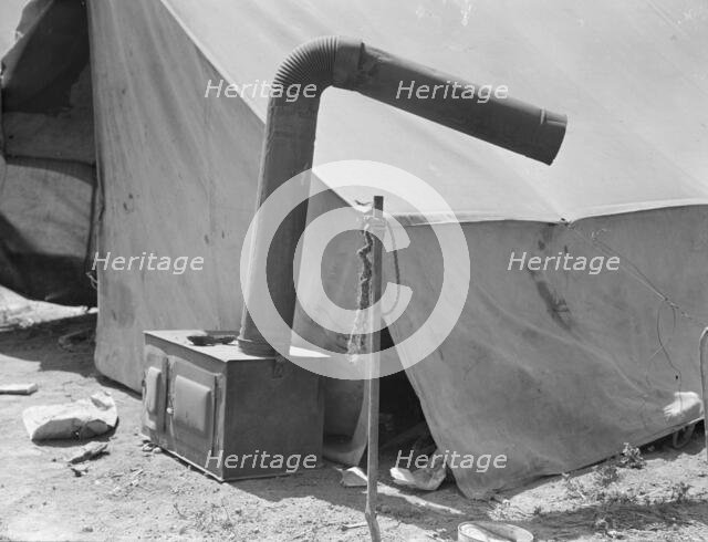 Pea pickers' tent near San Jose, California, 1939. Creator: Dorothea Lange.