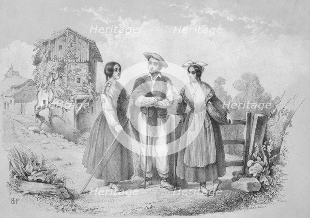 'Azcoitia and its surrounding area: the Basque Provinces', 1852. Artist: Blanche Hennebutte-Feillet.