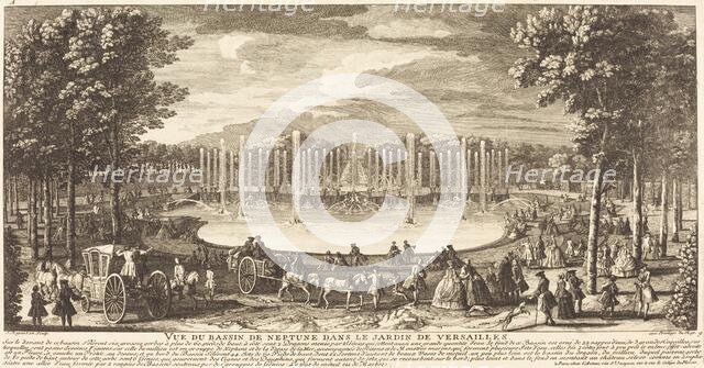 Vue du Bassin de Neptune dans le Jardin de Versailles. Creator: Jacques Rigaud.