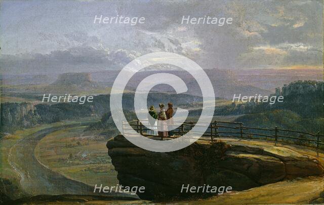 View from Bastei, 1819. Creator: Dahl, Johan Christian Clausen (1788-1857).