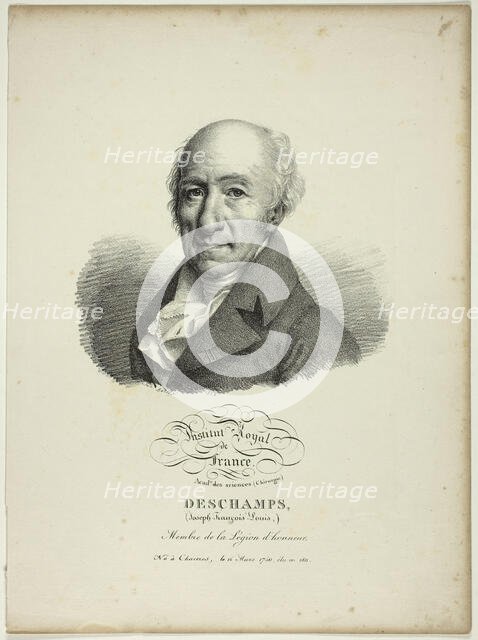 Portrait of Joseph-François-Louis Deschamps, 1822. Creator: Julien Leopold Boilly.