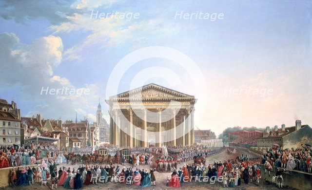 'Ceremony at the New Church of St Genevieve', 1765. Artist: Pierre Antoine de Machy