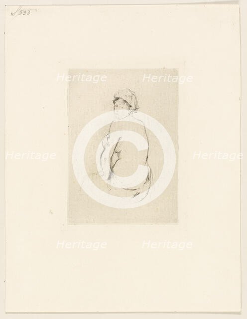 Nude Seen from Behind, 1889. Creator: Berthe Morisot.