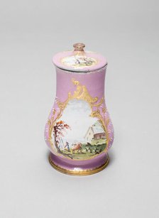 Mustard Pot and Cover, England, c. 1770. Creator: Unknown.