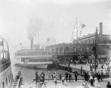 Str. Promise at ferry dock, Detroit, Mich., between 1900 and 1910. Creator: Unknown.