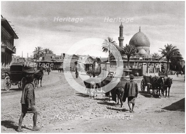 View of a street from the North Gate, Baghdad, Iraq, 1925.Artist: A Kerim