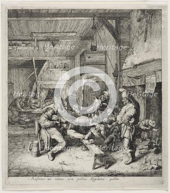 The Violinist Seated. Creator: Cornelis Dusart (Dutch, 1660-1704).