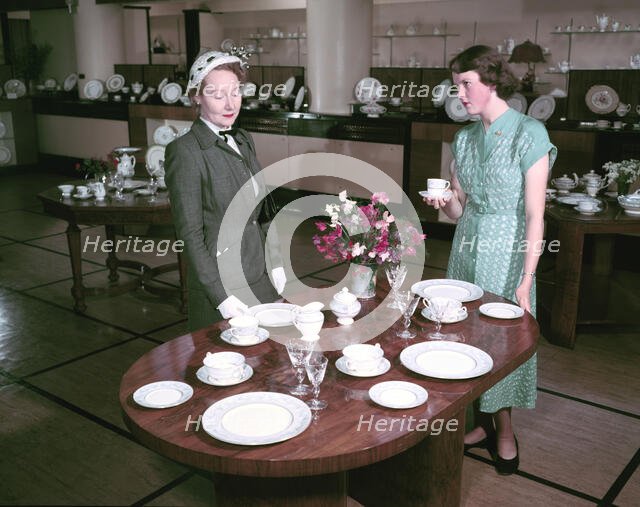 Dinner service designed for the coronation of Elizabeth II, 1953.  Creators: Arthur Charles Kirby Ware, Eric Ravilious.