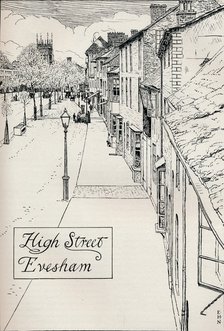 'High Street Evesham', 19th century. Artist: Edmund Hort New.