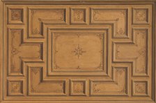 Design for a decorated ceiling, 1840-97. Creators: Jules-Edmond-Charles Lachaise, Eugène-Pierre Gourdet.