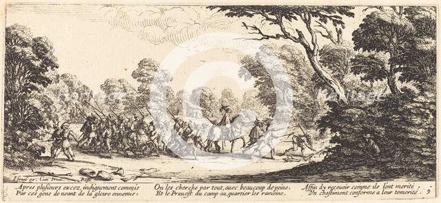 Discovery of the Criminal Soldiers, c. 1633. Creator: Jacques Callot.