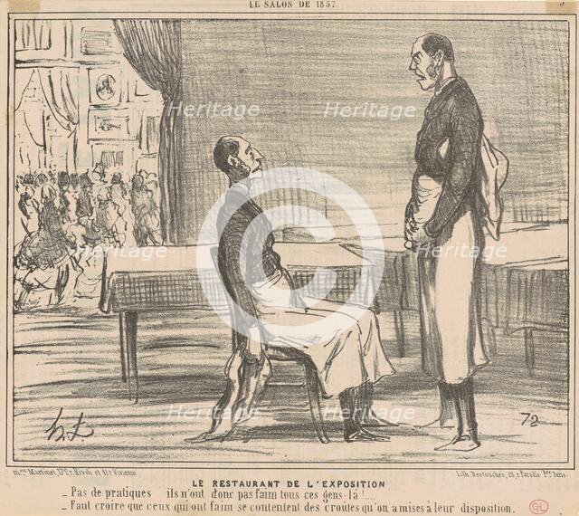 Le restaurant de l'exposition, 19th century. Creator: Honore Daumier.