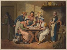The Fortune Teller in the Kitchen. Scenes of life during the Biedermeier period. Creator: Opiz, Georg Emanuel (1775-1841).