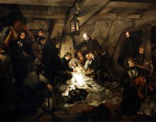 The death of Admiral Lord Nelson, 1805 (1807).Artist: Arthur William Devis