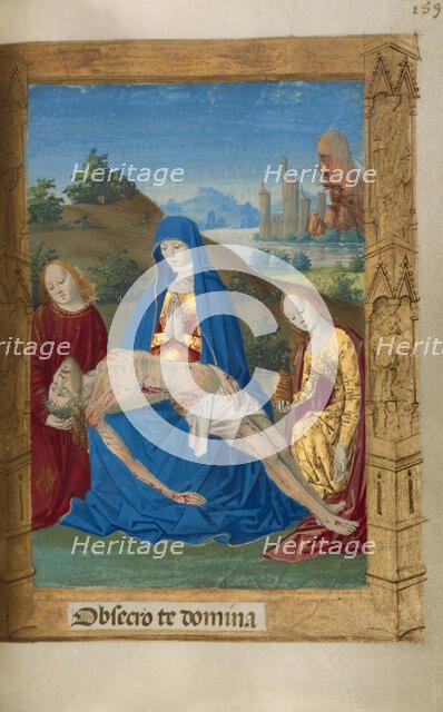 The Pietà; Book of Hours, 1478. Creator: Master of Guillaume Lambert.